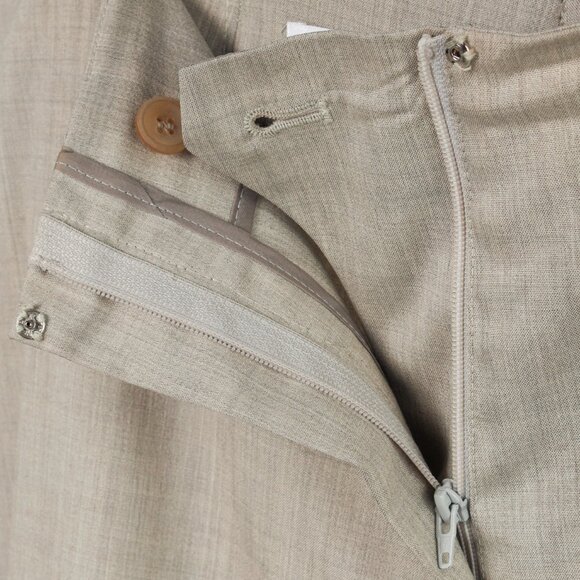 Jil Sander Grey Stretch-Wool Wide-Leg Pants - Picture 6 of 10